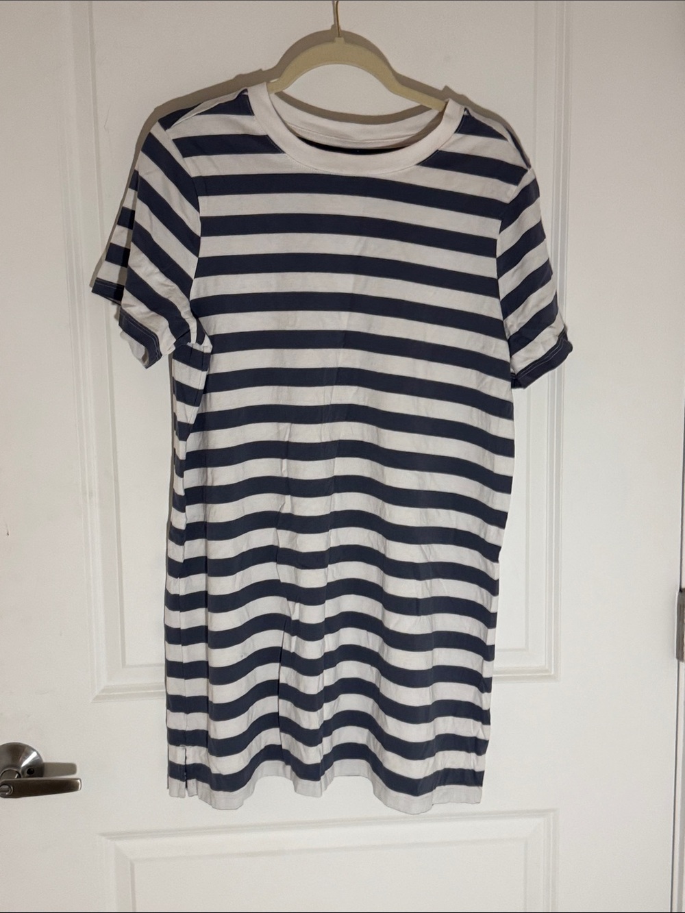 Old Navy Navy and White Striped Mini Dress